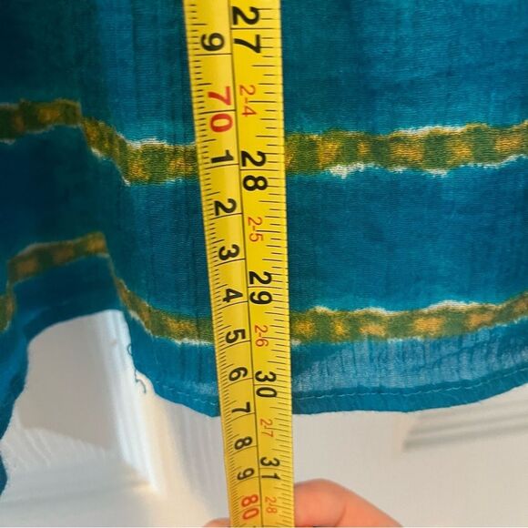 Ralph Lauren Red and Blue Tiered A-Line Maxi Skirt - Picture 8 of 8